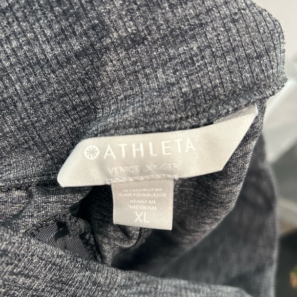 ATHLETA Venice Jogger Pants Sz XL Gray Pull On Tapered Zip Pockets Athleisure - Picture 3 of 10
